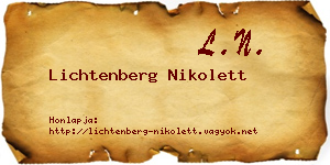 Lichtenberg Nikolett névjegykártya